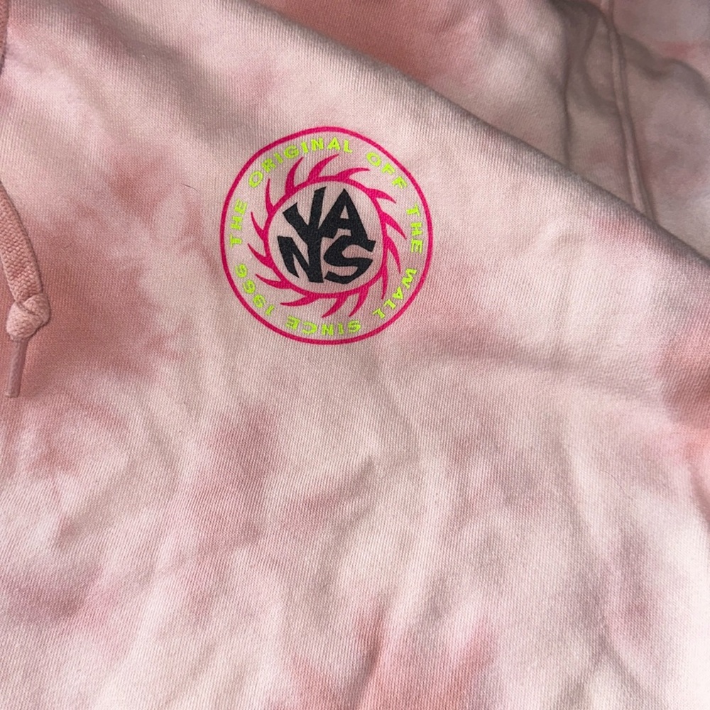 Vans pink tie dye hoodie in a size small